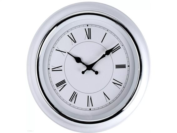 Aria Trade Αναλογικό Διακοσμητικό Ρολόι Τοίχου Πλαστικό 40cm Λευκό