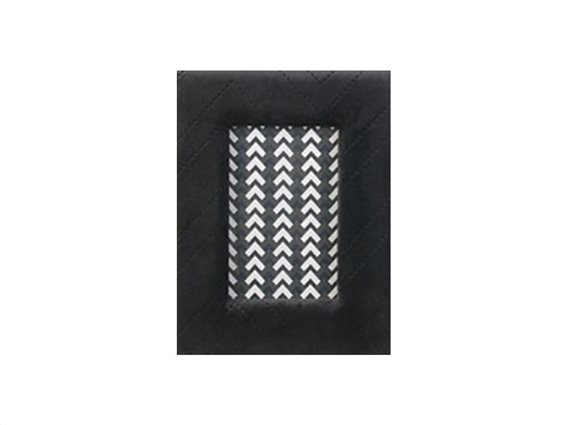 Aria Trade Ξύλινη Παραλληλόγραμμη κορνίζα με βελούδινη επιφάνεια σε 3 χρώματα, 18x23x1.5 cm Μαύρο