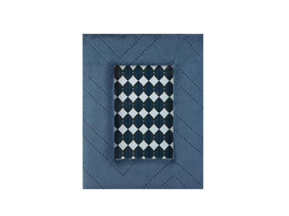 Aria Trade Ξύλινη Παραλληλόγραμμη κορνίζα με βελούδινη επιφάνεια σε 3 χρώματα, 19.5x24.5x1.5 cm Μπλε