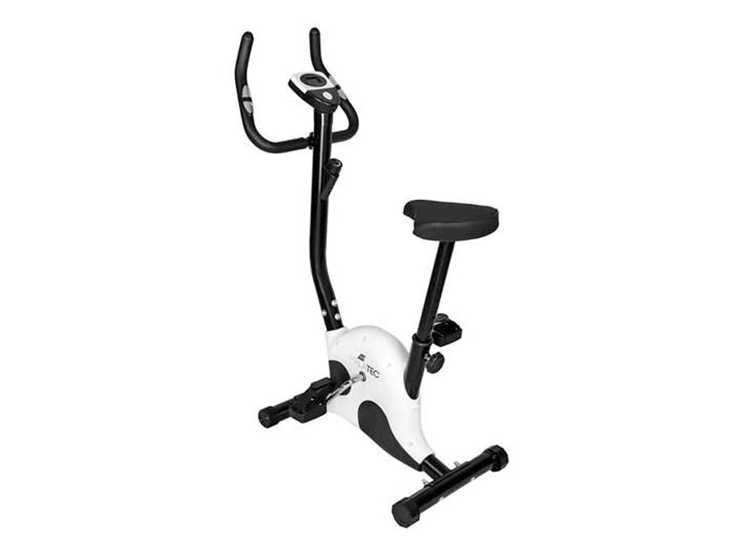 Στατικό Ποδήλατο Γυμναστικής με ψηφιακή οθόνη σε λευκό χρώμα, 80x40x110 cm