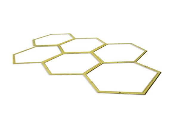 Dunlop Πλέγμα Ευκινησίας Προπόνησης Εξάγωνο με 6 κρίκους, 65x57 cm, Agility Hoops