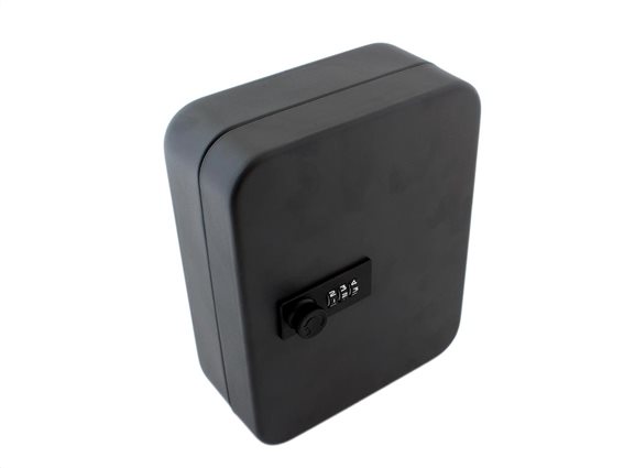 Aria Trade Μεταλλική Κλειδοθήκη 20 θέσεων με κωδικό ασφαλείας σε μαύρο χρώμα, 16x6x20 cm