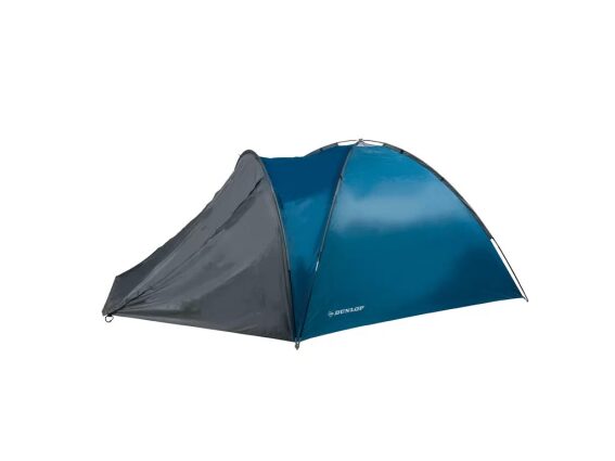 Dunlop Σκηνή 3 ατόμων για Εξοχή και Κάμπινγκ σε Μπλε χρώμα, 220x210x130 cm, Camping Tent