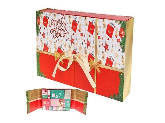 Aria Trade Εορταστικό Ημερολόγιο με 24 δώρα Beauty Advent Calendar, 33x6.5x25 cm
