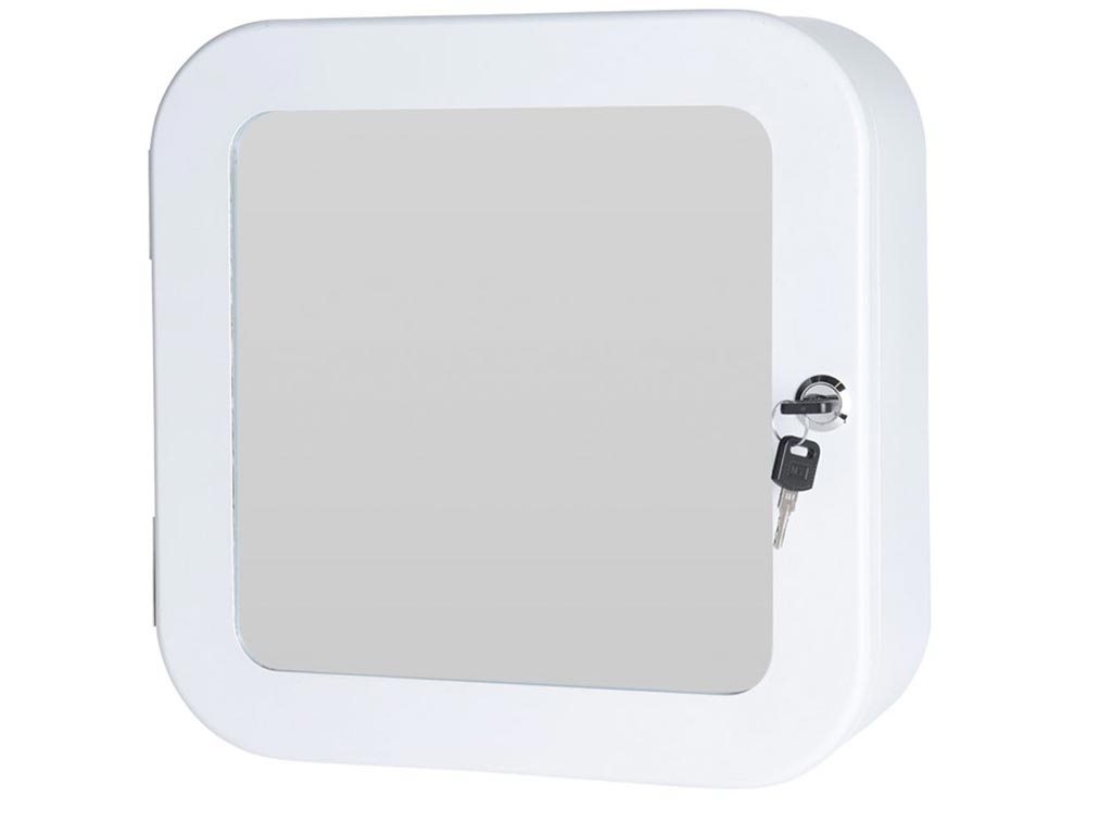 Bathroom Solutions Επιτοίχιο Ντουλάπι Φαρμακείο Πρώτων Βοηθειών με Καθρέφτη σε 2 χρώματα 32x11.5x32 cm Λευκό