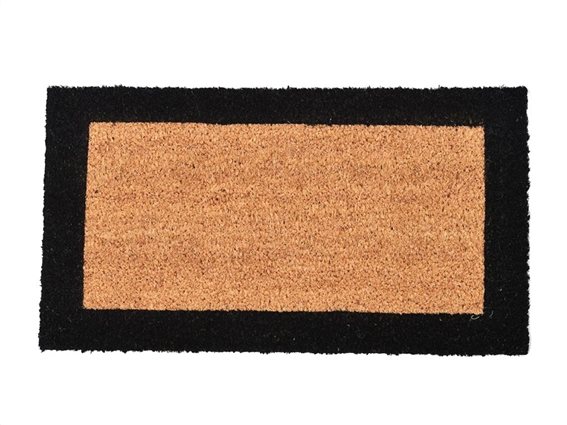 Πατάκι Χαλάκι εισόδου Δίχρωμο σε μαύρο καφέ χρώμα, 33X60cm