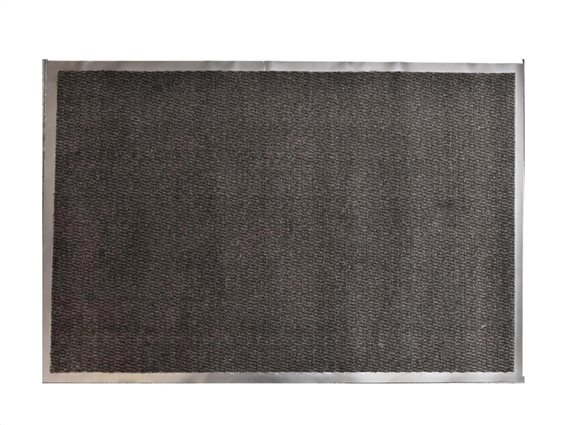 Πατάκι Χαλάκι εισόδου σε μαύρο χρώμα με βάση από καουτσούκ 80x120 cm, Lisa