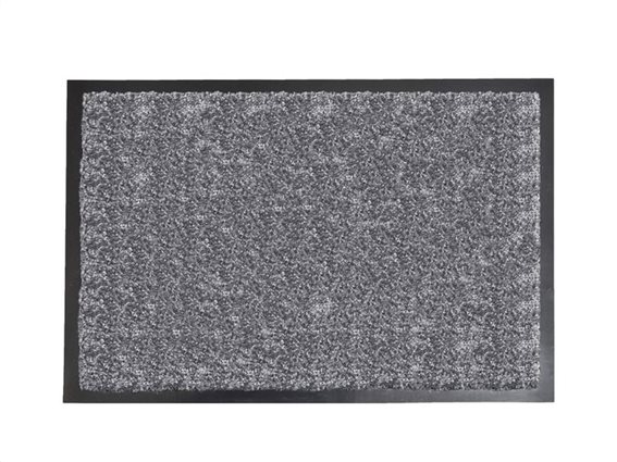 Πατάκι Χαλάκι εισόδου σε γκρί χρώμα με μαύρη βάση 60x80 cm, Baptiste