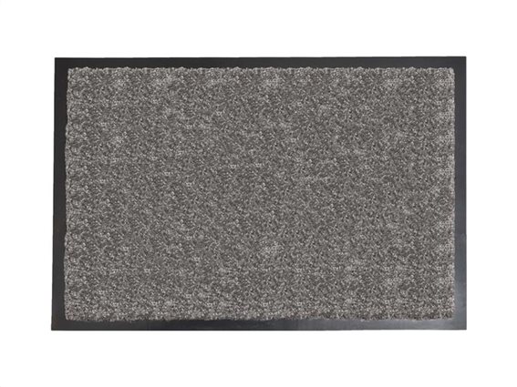 Πατάκι Χαλάκι εισόδου σε γκρι ανοιχτό χρώμα με μαύρη βάση  60x80 cm, Baptiste