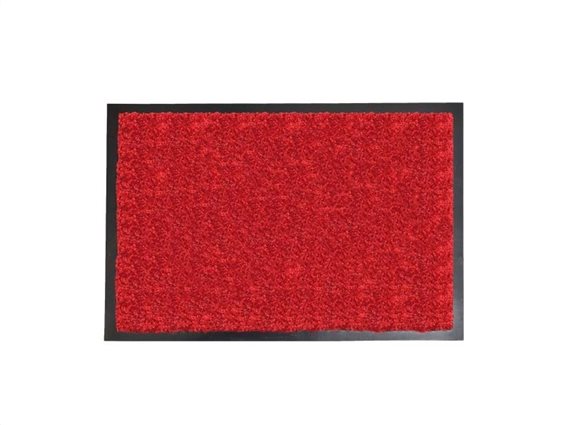 Πατάκι Χαλάκι εισόδου σε κόκκινο χρώμα με μαύρη βάση 80x120 cm, Baptiste