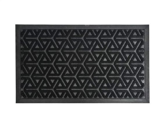Πατάκι Χαλάκι εισόδου με γεωμετρικά σχέδια σε μαύρο χρώμα 45x75 cm, Geo