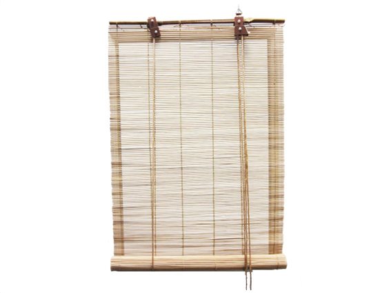 Στόρι Σκίασης Ρόλερ από ξύλο Bamboo σε ανοιχτό καφέ χρώμα, 90x180 cm
