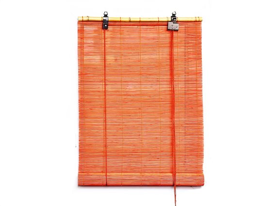 Στόρι Σκίασης Ρόλερ από ξύλο Bamboo σε πορτοκαλί χρώμα, 120x200 cm