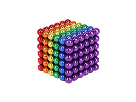 Aria Trade Μαγνητικές Μπίλιες Μικρά Σφαιρίδια 5mm των 216 τεμαχίων σε πολύχρωμο χρωματισμό, Magnetic Blocks