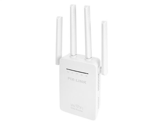 Ενισχυτής Ασύρματων Δικτύων Wifi Repeater 300Mbps με θύρες Ethernet και LAN, 8.5x3x18.5cm, W9055
