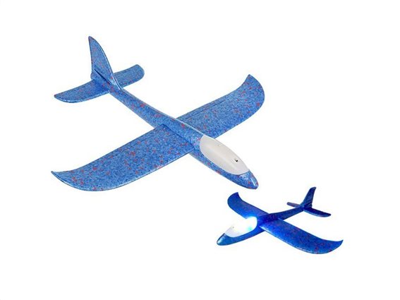 Παιδικό Αεροπλάνο Συναρμολογούμενο με LED φωτισμό σε μπλε χρώμα, 37x37 cm