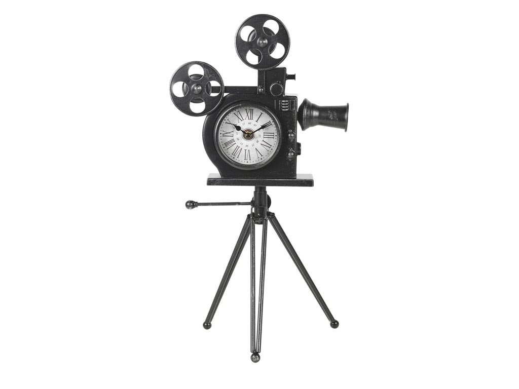 Επιτραπέζιο Αναλογικό Διακοσμητικό Ρολόι σε σχήμα Κινηματογραφικής μηχανής 18x7x52cm