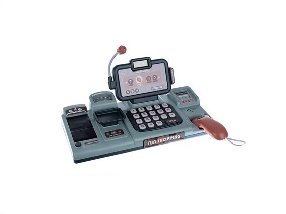 Παιδική Ταμειακή Μηχανή με scanner, κέρματα, κάρτες, ψώνια και άλλα αξεσουάρ, Toy cash register
