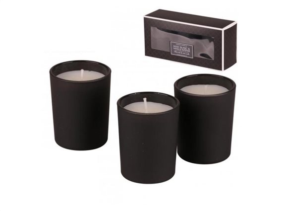 Σετ Αρωματικά Κεριά χώρου 3 τεμαχίων με άρωμα White musk και Βανίλια, Aromatic Candles