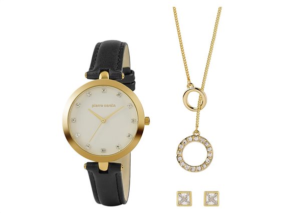 Pierre Cardin PCX7605L308 Σετ συλλογή Κοσμημάτων με Γυναικείο Ρολόι, Gift set