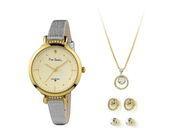 Pierre Cardin PCDX7927L6 Σετ συλλογή Κοσμημάτων με Γυναικείο Ρολόι, Gift set