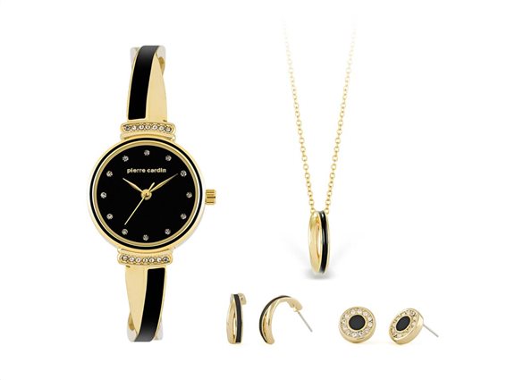 Pierre Cardin PCX6855L297 Σετ συλλογή Κοσμημάτων με Γυναικείο Ρολόι, Gift set