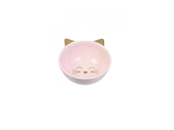 Μπολ Σερβιρίσματος σε σχήμα γάτας, ιδανικό για δημητριακά, 5x10.4x11 cm Ροζ