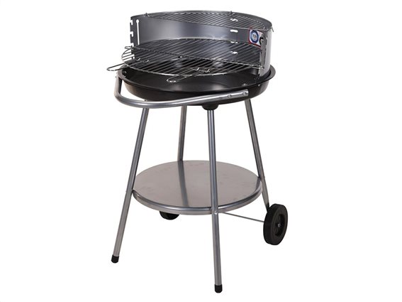 Φορητή Ψησταριά Μπάρμπεκιου Barbeque Κάρβουνου με Ροδάκια, 52x81 cm, BBQ grill