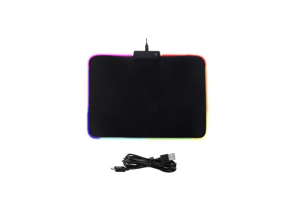 Αντιολισθητικό Μαξιλαράκι για το Ποντίκι Gaming Mousepad με περιμετρικό LED φωτισμό, 35x25.5cm