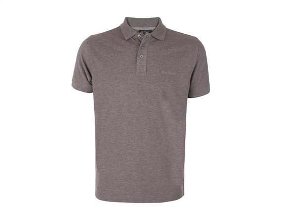Pierre Cardin Ανδρικό μπλουζάκι polo πικέ T-Shirt,κοντό μανίκι κουμπιά σε Γκρι Ανθρακί χρώμα Medium