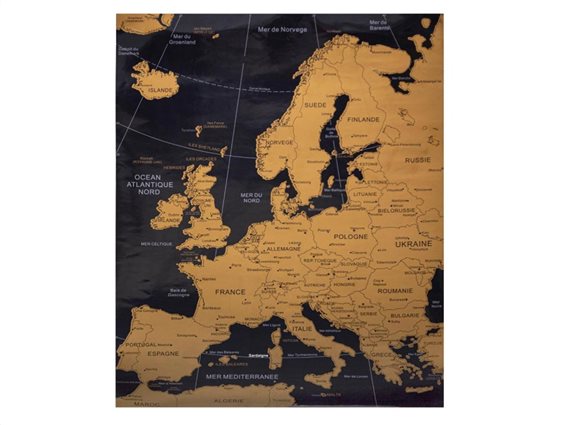 Aria Trade Ευρωπαϊκός Χάρτης Ξυστό με Ξύστρα 54x70cm Scratch Map