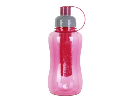 Aria Trade Μπουκάλι Παγούρι Νερού 800ml με δοχείο για παγάκια 8x8.5x22 cm Bottle with cooler Ροζ