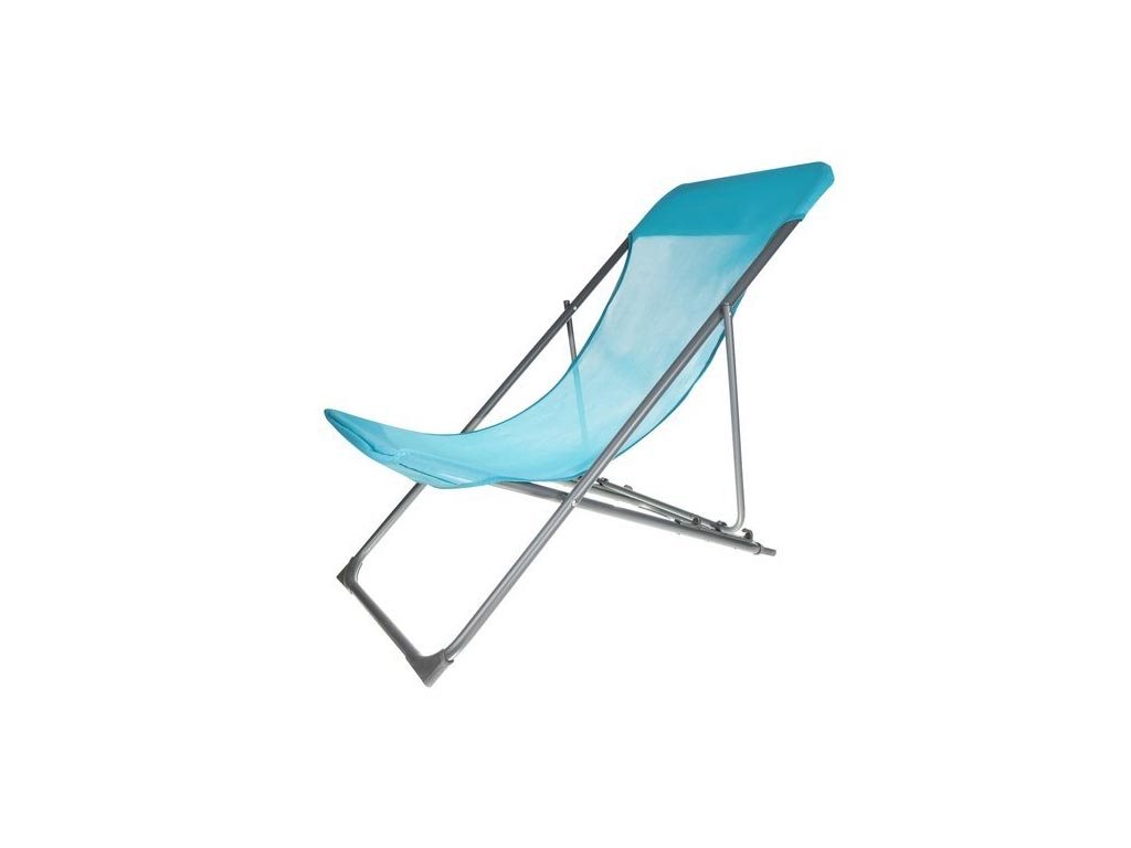 Πτυσσόμενη Καρέκλα Παραλίας Σεζλόνγκ σε μπλε χρώμα, 82x80x52 cm, Beach chair
