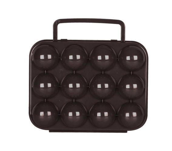 Αυγοθήκη 12 θέσεων με λαβή, 22x21x8 cm, Egg tray Μαύρο