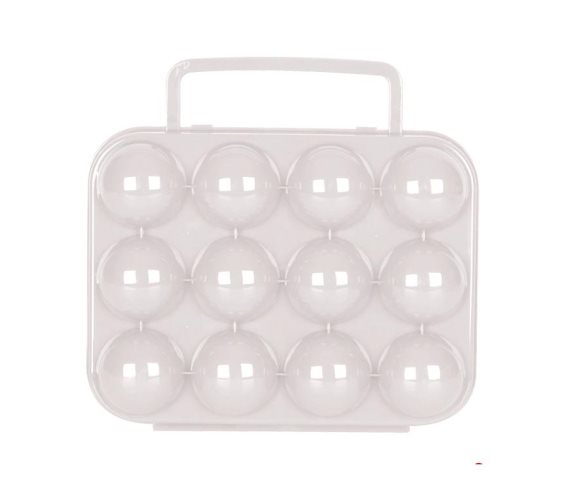 Αυγοθήκη 12 θέσεων με λαβή, 22x21x8 cm, Egg tray Λευκό