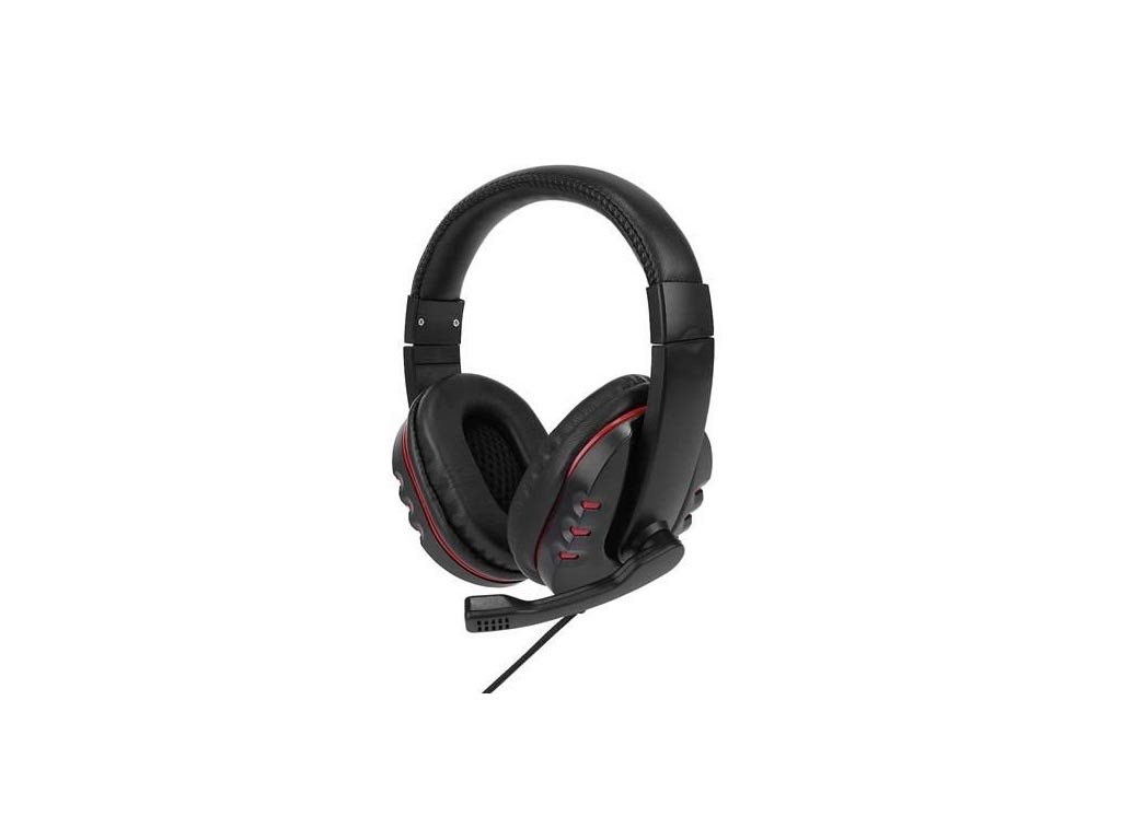 Gaming Ακουστικά με Μικρόφωνο σε Μαύρο χρώμα και ρυθμιζόμενο μέγεθος κεφαλής, Gaming Headset