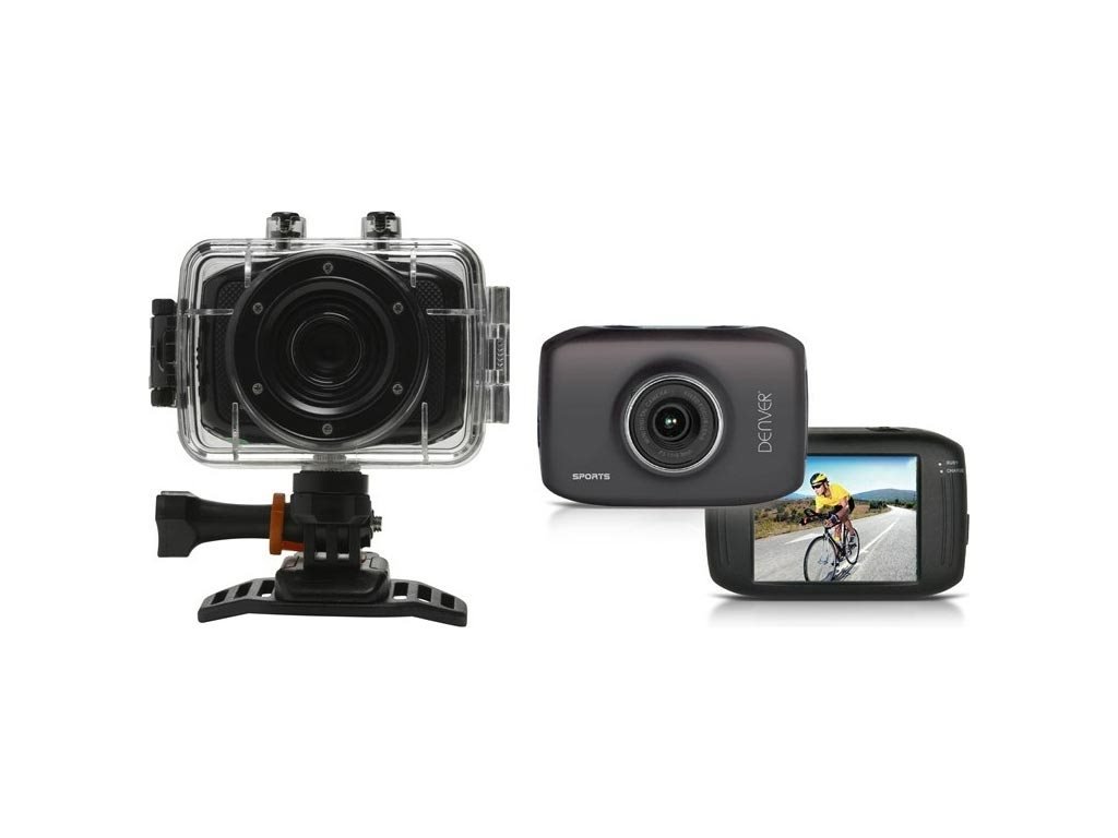 Denver Mini HD Action Camera με οθόνη αφής 2 ", 5 ΜP με μικρόφωνο και HD βίντεο, ACT-1302T