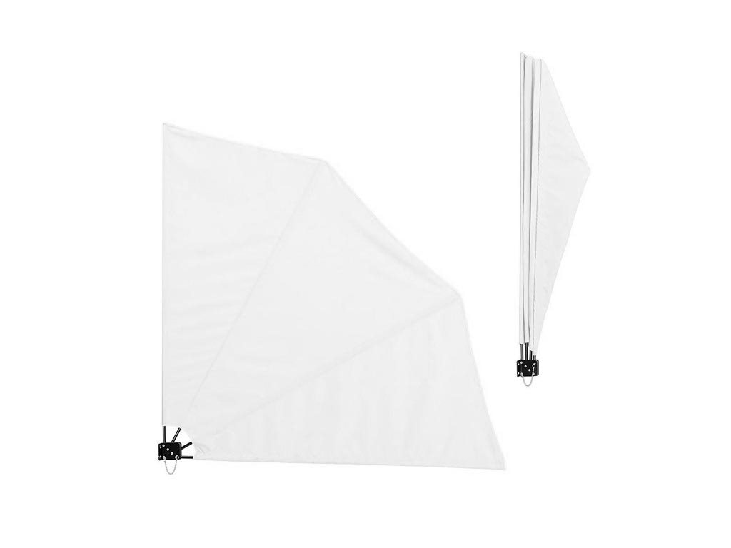 Πτυσσόμενη Τέντα σκίαστρο βεράντας πλαινό, σε Λευκό χρώμα, 140x140 cm