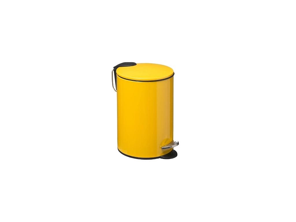 Μεταλλικός Κάδος απορριμμάτων 3L σε Κίτρινο χρώμα, 17X20X24 cm