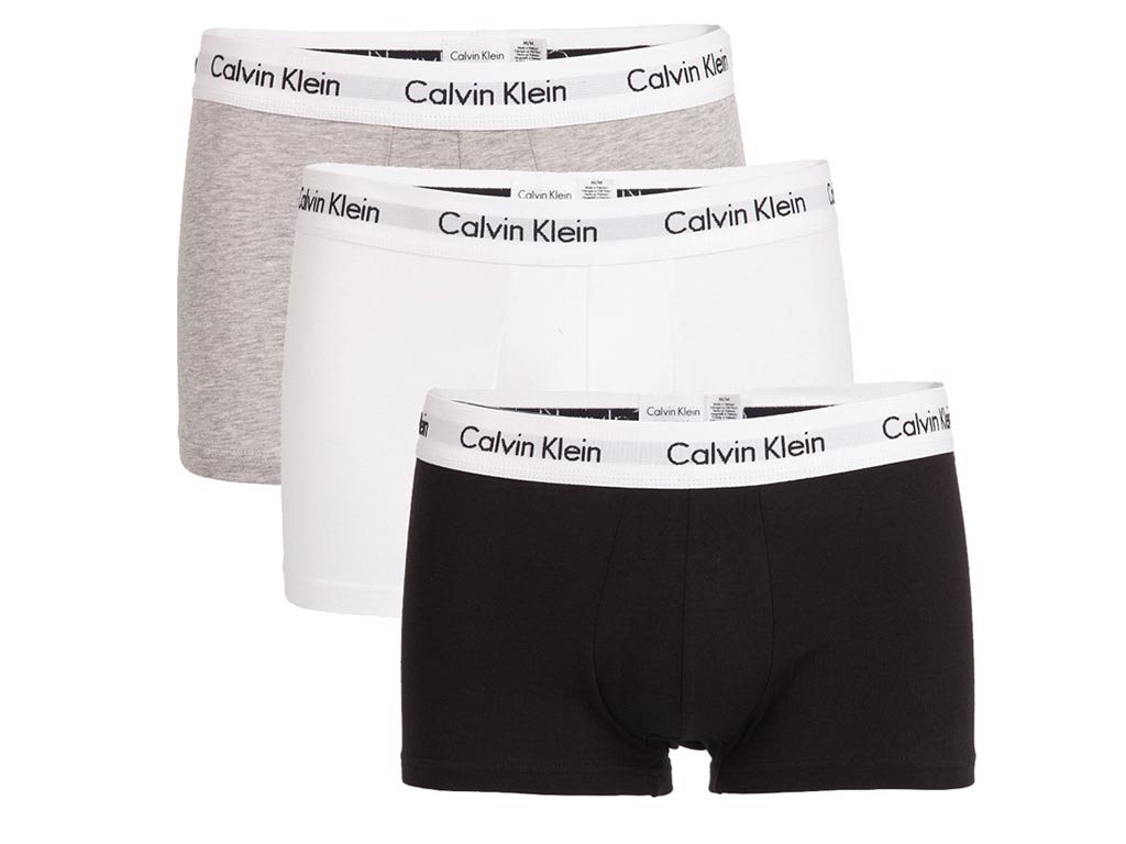 Calvin Klein Σετ Ανδρικά Μονόχρωμα Μποξεράκια 3 τεμ, Boxers 3-pack set Large