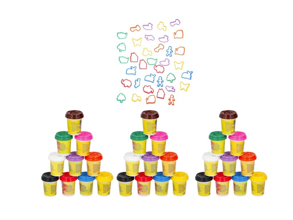 Σετ Πλαστελίνες 71 τεμαχίων σε 10 χρώματα με αξεσουάρ, Creative kids set