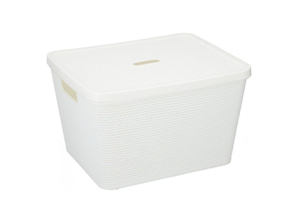 Πλαστικό Κουτί Αποθήκευσης γενικής χρήσης XL, με καπάκι, 35.9x29.4x21.5 cm Λευκό