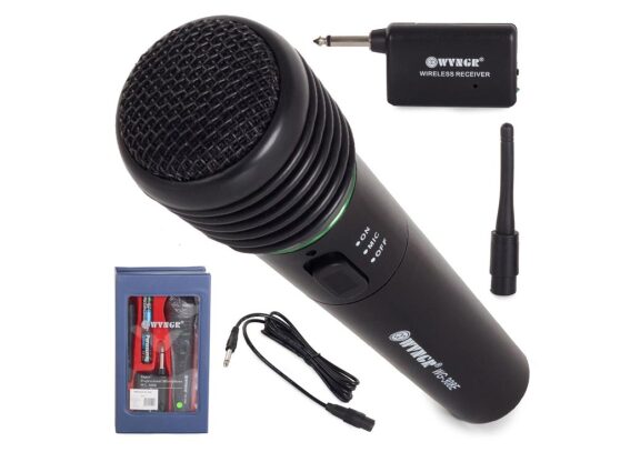 Ενσύρματο, Ασύρματο Μικρόφωνο Karaoke σε μαύρο χρώμα, Wireless microphone Πράσινο