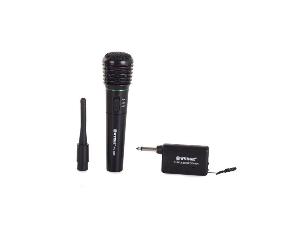 Ενσύρματο, Ασύρματο Μικρόφωνο Karaoke σε μαύρο χρώμα, Wireless microphone