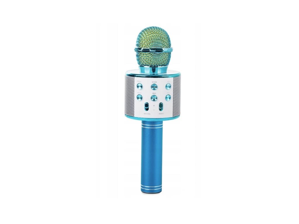 Ασύρματο Bluetooth μικρόφωνο με ενσωματωμένο ηχείο και Καραόκε, Karaoke Μπλε