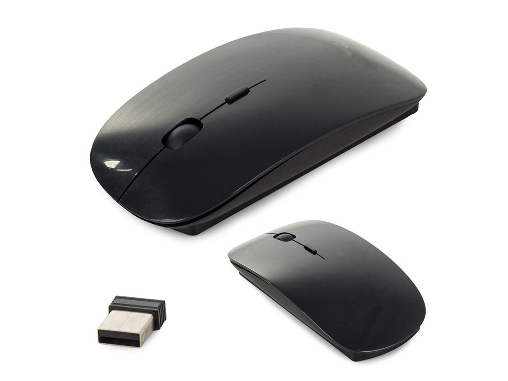 Ασύρματο Ποντίκι 2,4GHz wireless mouse USB για Windows σε μαύρο χρώμα