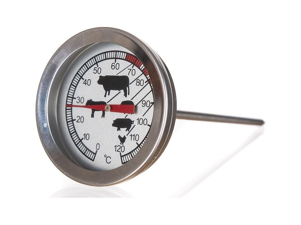 Αναλογικό Ανοξείδωτο Θερμόμετρο Κρέατος Φούρνου με Ακίδα για Θερμοκρασίες 0°C έως 120°C Thermometer