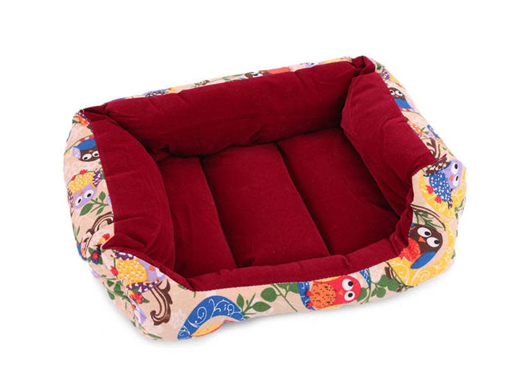 Μαλακό Αναπαυτικό Κρεβάτι για Σκύλους Γάτες και άλλα Κατοικίδια σε Μπεζ χρώμα, 62x53x17
