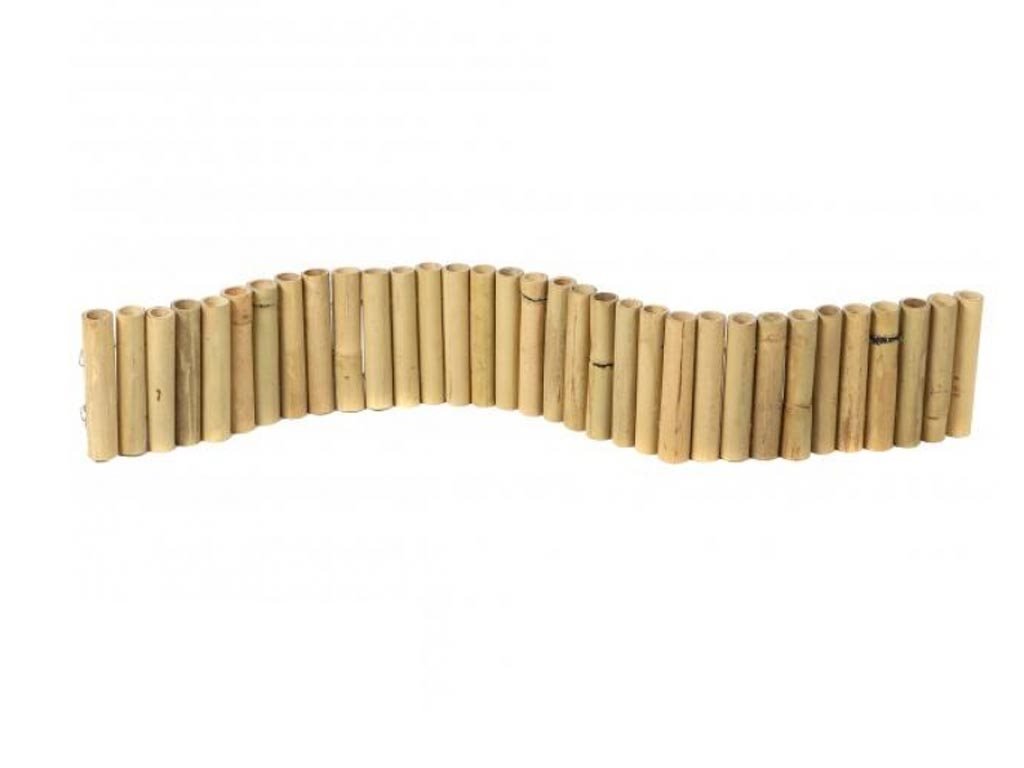 Διακοσμητικός Φράχτης Βεράντας Σετ 2 Τεμαχίων από Φυσικό Ξύλο Bamboo, 3x100x15 cm