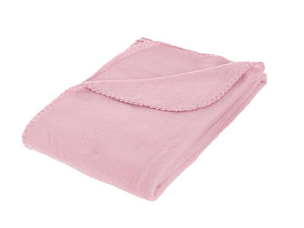 Μονή Fleece Κουβέρτα από Πολυεστέρα σε Ροζ Χρώμα, 150x125x1 cm